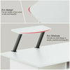 Warm White Wooden Computer Desk Laptop PC Table Shelf Small Corner Workstation