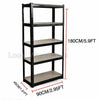 Garage Racking 5 Tier Shelving Unit Boltless Heavy Duty Metal Shelf Shed Storage