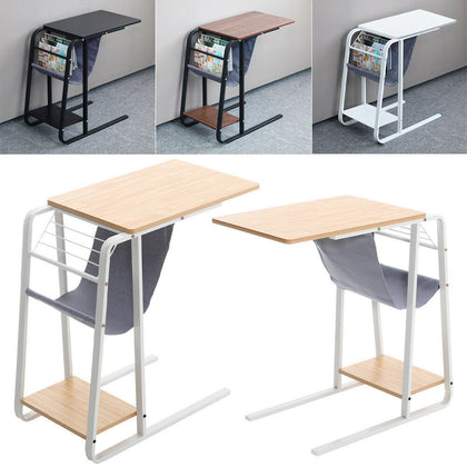 Bedside Laptop Sofa Side End Table Coffee Storage Rack Shelf Breakfast Tray Desk
