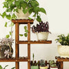 5 Tier Wooden Plant Flower Pot Display Stand Shelf Storage Rack Outdoor Indoor