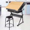 Adjustable Drafting Table Art Craft Drawing Desk w/Stool Architect Desk Stand