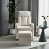 Swivel Chair with Ottoman Footrest Stool Armchair Single Padded Seat Sofa HT