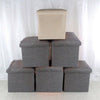 Folding Stool Seat Storage Space Box Chair Cube Footstool Pouf Bench 30x30cm