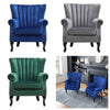 Velvet Accent Chair Scallop Shell Back Tub Armchair Occasional Padded Seat Sofa