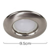 Metal Recessed Downlights x10 Brushed Chrome GU10 Recessed Ceiling Spot Light