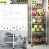 5 Tier Kitchen Storage Rack Wheel Trolley Vegetable Fruit Cart Drawer Chrome