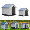 Large Plastic Dog Kennel Hutch Pet House Shelter With Metal Door Indoor Outdoor