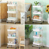 3-Tier Home Trolley Kitchen Storage Utility Cart 4 Wheels Rolling Unit 200lbs UK