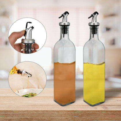 500ML Olive Oil Glass Control Dispenser Vinegar Pourer Bottle Kitchen Cooking