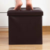 Folding Storage Ottoman Seat Stool Footstool Toy Storage Box Bedroom Living Room