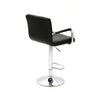 2 × Bar Stools Leather Chairs Breakfast Chairs Swivel Gas Lift Kitchen Cushioned