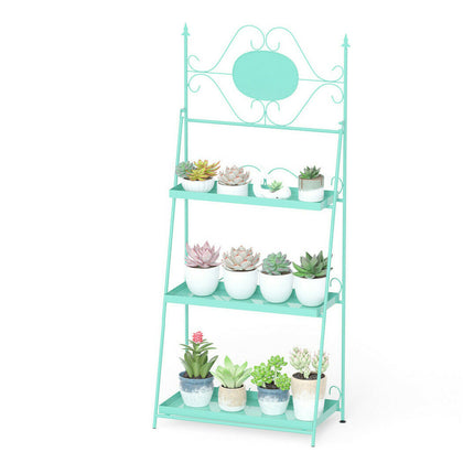 Stable Ladder Shelf 3 Tier Bookshelf Storage Rack Display Shelving Plant Stand
