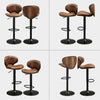 2X PU Leather Bar Stools Adjustable Height Chair Kitchen Stool Swivel Barstool