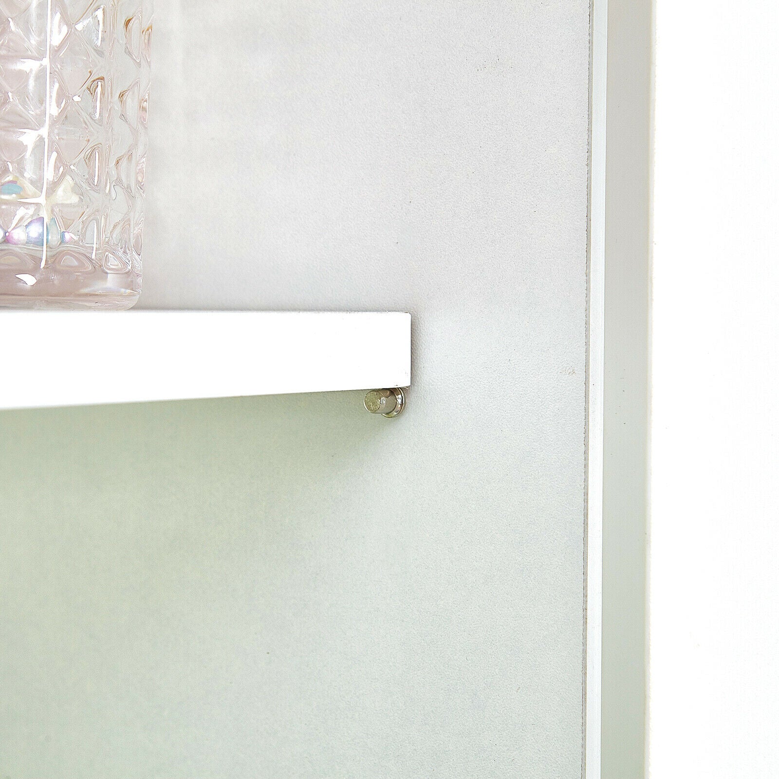 Bathroom Cabinet Shelf Mirror Door Tallboy Cupboard Unit Storage White 180 CM
