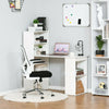 Space Saving Computer Desk Workstation with Shelves Storage Combo Bookcase Table