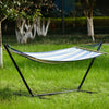 Swinging Hammock with Steel Stand Frame Garden Camping Outdoor Patio Blue UK