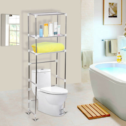 3 Shelf Over Laundry Machine Toilet Bathroom Storage Stand Rack Organizer Holder