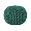 Cotton Knitted Pouffe & Footstool Round Large Chunky Ottoman Stool