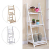 3Tier Wooden Ladder Folding Book Shelf Stand Plant Flower Display Shelving Rack