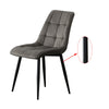 2 Pcs Brown Faux Leather/PU/ Velvet Dining Chairs Lint Chair Padded Dining Room