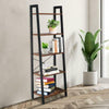5-Tier Ladder Shelf Bookcase Bookshelf Plant Flower Stand Storage Metal Frame