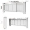 Extra Large Extendable Radiator Cover Modern White Painted MDF Cabinet to 240cm