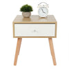 Bedside Wooden Side Table Nightstand with 1 Drawers Cabinet Bedroom Furniture