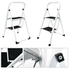 Folding 2 Step Ladder Non Slip Tread Safety Steel Small Stool Ladders Kitchen