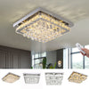 Modern Square Living Room Lamp LED Celling Light Crystal Pendant Chandelier Home