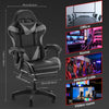 Gaming Chair For Adults Kids Racing Computer Office Swivel Adjustable Foot Rest