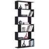 S Shape Lounge Storage Display Unit Wooden Bookcase Bookshelf Room Divider