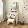 Dressing Table Drawer Mirror Stool Shelves Set Makeup Vanity Bedroom UK