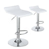 2 Bar Stools Gas Lift Breakfast Bar Chair Kitchen Pub Stool Faux Leather Chrome