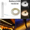 USB Rechargeable LED Strip Lights Wireless PIR Motion Sensor Closet Stairs Lamp