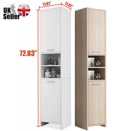 Modern Bathroom Cupboard Tall Cabinet Furniture Large Storage Unit Home Kitchen