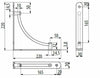 One High Quality Brushed Chrome Fixed Shelf Brackets Supports With Fixings 025