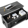 Adjustable Wooden Coffee Table With Storage Lift Top Up Drawer Shelf Living Room