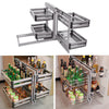 Soft Pull Out Storage Unit 800-1000mm Corner Cupboard 4 Baskets Larder Organizer