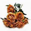 10 Heads Bouquet Silk Rose Artificial Flowers Fake Buch Wedding Home Party Decor