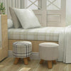 Luxury Chic Wooden Footstool Ottoman Pouffe Stool Foot Rest Padded Seat Bedroom