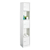 Modern Bathroom Cabinet Tallboy Cupboard Storage Unit w/3 Door&Shelf 180CM White