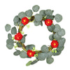 Round Leaf Eucalyptus Vine Ring Wall Hanging Natural Artificial Flower Garland