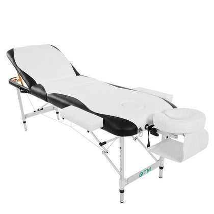 Portable 3 Fold Massage Table Beauty Therapy Bed Couch Facial SPA Salon White