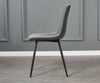 Set of 2 Dining Chairs Soft Seat Back Velvet Living Room Chairs with Metal Legs