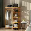 Wooden Clothes Rail Garment Hanging DIsplay Stand Shelves Freestanding Bedrorom