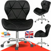 Adjustable Office Chair Cushion 5 Legged Wheels Swivel Computer Desk PU Leather
