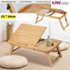 Wooden Laptop Table Stand Folding Desk Bed Computer Adjustable Height Sofa Tray