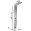 5 In1 Shower Column Tower Panel With Twin Heads Curved Design High-end Waterfall