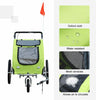 New Large Bike Dog Trailer Steel Pushchair Stroller Carrier Jogging Pet Ride New