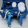Auto Paint HVLP Air Spray Gun Kit Gravity Feed Car Primer 0.8/1.4mm Nozzle + Box